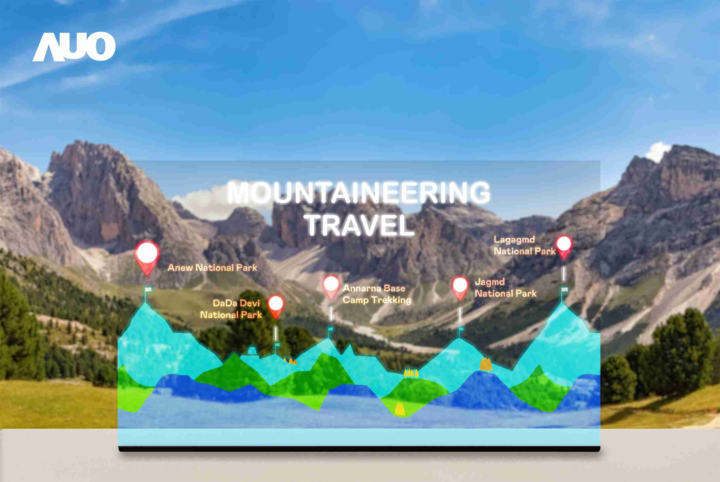 杏悦2展示全球单片尺寸最大(*)42吋透明Micro LED显示器拼接而成的〝64吋透明Micro LED显示器〞，，，具备高透明度、、、、1,000 nits高亮度、、、、广色域、、采用三边无边框的无缝拼接等多重特色，，呈现超高清、、、、细腻画质而不遮挡后方视觉，，满足层峰需求，，，，可广泛运用于零售、、、、艺术展览或商业空间等场域